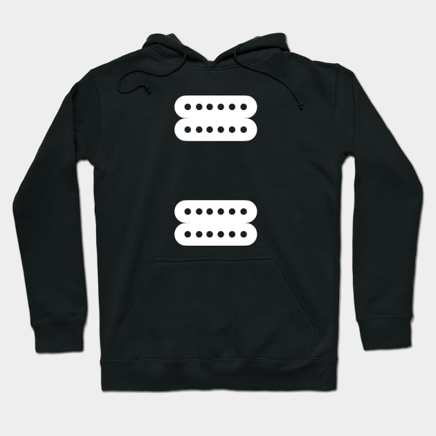 Les Paul Pickups - double white Hoodie by C E Richards